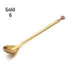 Kitchen New Year Table Ornament Fruits Tableware Stainless Steel Coffee Spoon