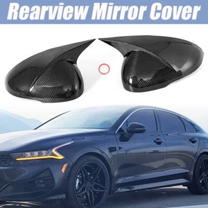 REAL CARBON FIBER M STYLE SIDE VIEW MIRROR COVER ADD ON OVERLAY FOR KIA K5 21-24 - Foto 1 di 11