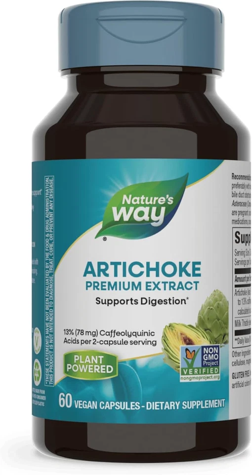 Artichoke Premium Extract, Supports Digestion*, Non-Gmo Project Verified, Vegan, - Imagem 1 de 4