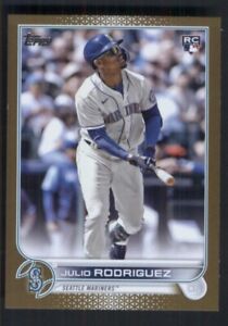 2022 Topps Update #US44 Julio Rodriguez rookie Gold parallel #d/2022 Mariners