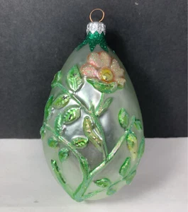 Patricia Breen Egg Ornament Chrysalis Realized Easter Flowers Caterpillar Cocoon - Picture 1 of 9