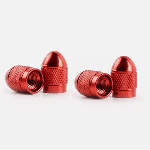 2024 NEW RED Aluminum Tire/Rim Valve Stem/Wheel Dust Cover Caps Round 8PCS - Picture 1 of 10