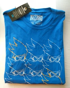 Blizzard Entertainment Tracer Overwatch T-Shirt Men's 2XL Blue New with tags - Picture 1 of 8