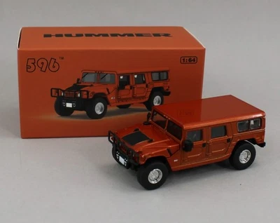 1:64 *596 DIECAST* Hummer H1 4x4 *METALLIC ORANGE* NIB! - Image 1 of 2