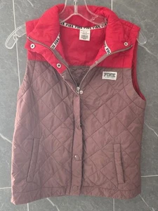 Victoria's Secret PINK Quilted Lightweight Vest Mauve/Red XS - Picture 1 of 3