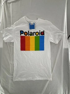 Camicia Polaroid Adulto Piccola Bianca Manica Corta Fruit Of The Loom Girocollo Nuova con etichette - Foto 1 di 8