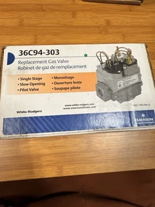 BRAND NEW White-Rodgers 36C94-303 1/2" x 3/4" 24V Furnace Gas Valve - Picture 1 of 14