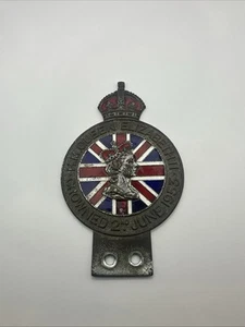Queen Elizabeth II Coronation celebration grille badge 2nd June 1953 Enamel - Picture 1 of 23