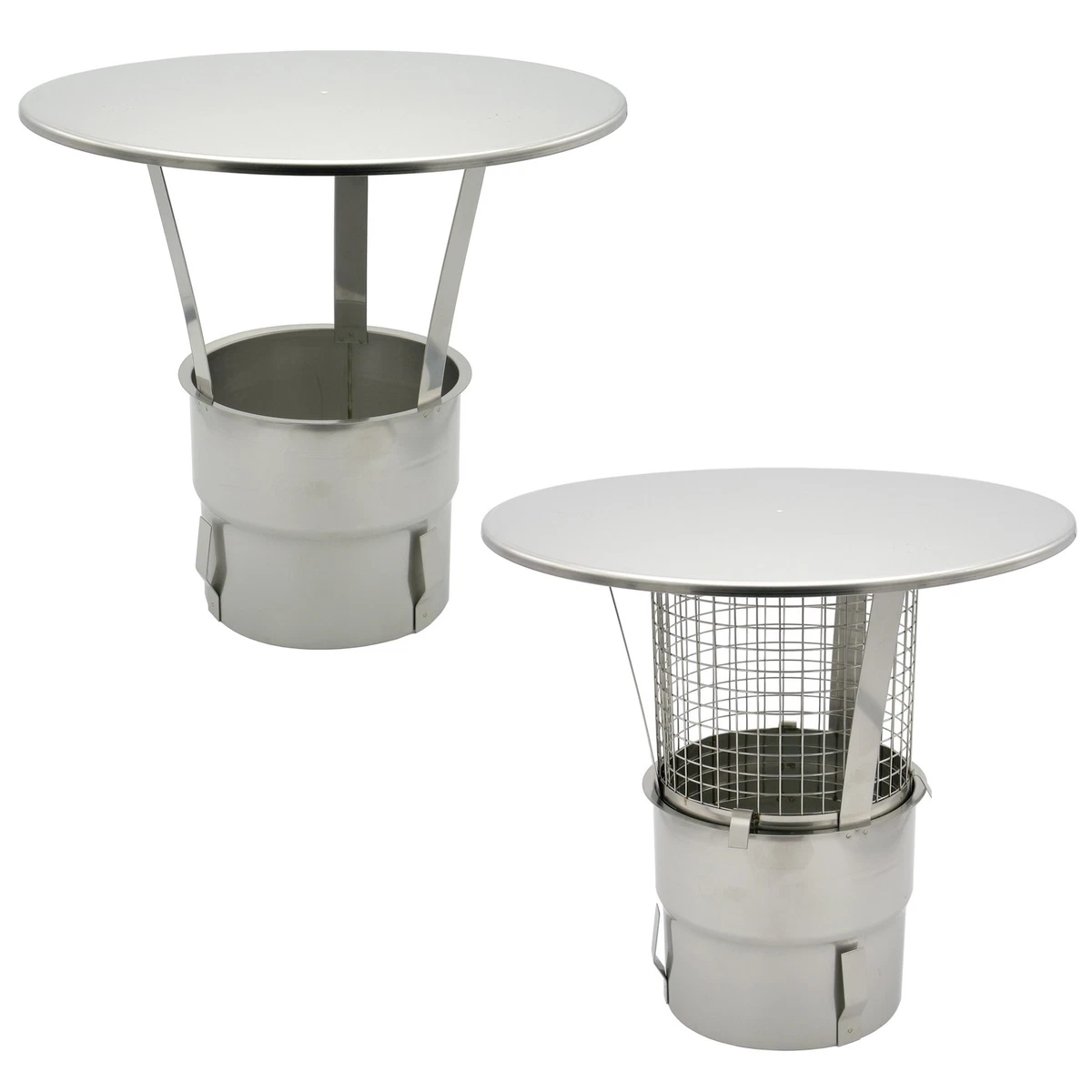 AirTech-UK Edelstahl-Dachhaube 125 Mm – Regenschutz Für Schornstein, Kamin & Abluftrohr, Rostfrei & Leicht Zu Montieren