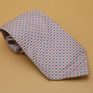 Corbata cuello Roundtree and Yorke 57 pulgadas x 3,75 pulgadas diamante rosa geométrico 100 % seda EE. UU. - Imagen 1 de 6