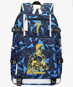 Limited Edition Cristiano Ronaldo #7 Soccer Player Bookbag Backpack Blue RARE - Picture 1 of 24