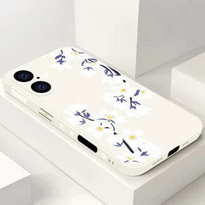 For iPhone 16 15 Pro Max Plus 14 13 12 11 Flower Printed Shockproof Case Cover - Picture 1 of 17