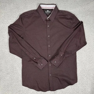 Buttercloth Shirt Mens XL Black Red Geometric Print Long Sleeve Regular Fit - Picture 1 of 8