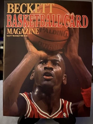 Revista de tarjetas de baloncesto Michael Jordan Beckett edición #1 marzo/abril 1990 Foto 1 de 2