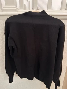 Tahari Pullover Pulli Oberteil Damen L schwarz Stehkragen Stretch Schmuckbündchen - Bild 1 von 13