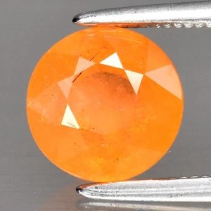 💎 2.01ct 7mm Round Natural Orange Spessartite Garnet - Namibia Gem - Picture 1 of 4