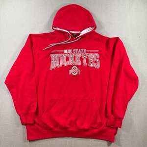 Ohio State Buckeyes Pullover Hoodie Mens XL Red EMBROIDERED Fleece Sweatshirt - Picture 1 of 8