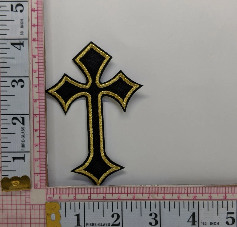 Cross Cosplay Goth Vest Jacket Patch Badge Applique Crest - Image 1 of 1