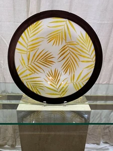 Correia Glass      "Amber Palm Leaves"    BOWL          8540 LA - Picture 1 of 6