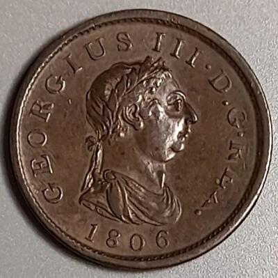 1806 George III One Penny Copper Coin-Excellent Condition-Collectable Coin - Image 1 of 2