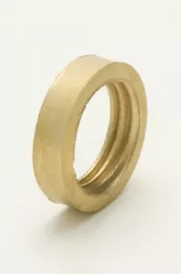 M10 x 1.0m pitch Brass Ring Nut For Electrical Lamp & Bulb Holders -Pack of 10 - Picture 1 of 12