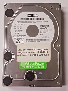 500GB SATA Western Digital Gp WD5000AACS-00G8B0 5400rpm 16MB HDD 3,5 " Hard - Picture 1 of 1