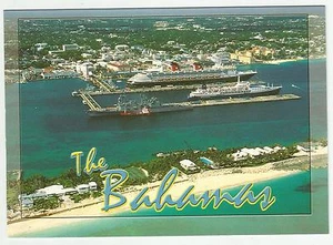 Cruise Ships pc larger Disney Magic,Ocean Breeze.. aerial view w/ boarder - Picture 1 of 1