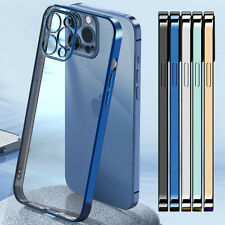 Case For iPhone 13 12 11 Pro Max XS XR X SE 7 8 Clear Shockproof Plating Cover