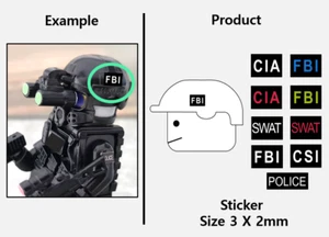 (B) 3mm police swat sticker / FBI CIA  minifigure Special force Fits With Lego - Picture 1 of 17