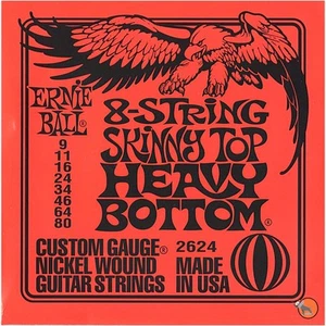 Ernie Ball 2624 8-saitige Skinny Top Heavy Bottom E-Gitarrensaiten 9-80 - Bild 1 von 1