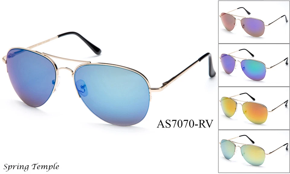 Óculos de sol aviador de direção óculos ao ar livre armação de metal lente flash novo masculino feminino - Imagem 1 de 1