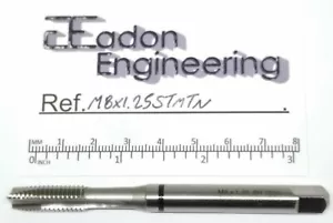 M8 x 1.25mm Metric Straight Machine Tap, HSS. By top brands. - Picture 1 of 16