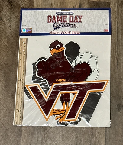Virginia Tech Hokies Bird Set of 2 Large Car Magnets Gameday Cover