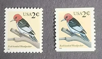 Scott #3032-US Stamp x 2 Red Headed Woodpecker, Flora & Fauna- MNH 2c 1996 - Image 1 of 3