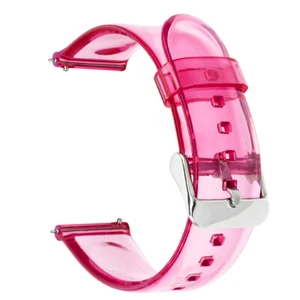 Fashion Clear Silicone Watch Strap Band Smart Bracelet Quick Release 20mm 22mm - Picture 1 of 38