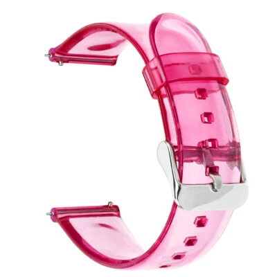 Clear Silicone Watch Strap Band Replacement Watchband Quick Release 20 22mm - Image 1 of 4