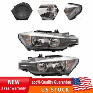 Pair For 2012-2015 BMW 320i 328i Sedan Wagon Halogen Headlights Lamps Left+Right - Picture 1 of 17