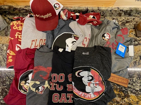 Lot of FSU XL Shirts, Hat and Socks - New and Used Cover