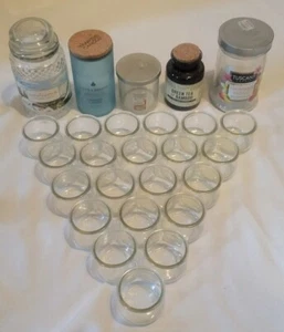 Lot of 26 Crafting / Candle Jars! Oui Yogurt (21) + 5 Random Larger Sizes - Picture 1 of 14