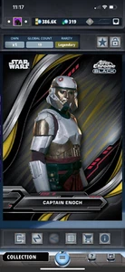 DIGITAL Star Wars Card Trader Chrome Black 2024 Captain Enoch Gold 50cc - Foto 1 di 2