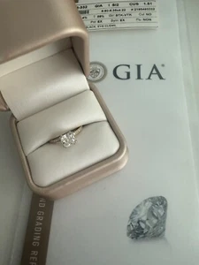 $1k price drop engagement ring size 6, custom 1.51 carat cushion cut diamond - Picture 1 of 10