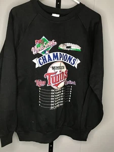 Vintage 1987 Minnesota Twins World Series Champions Crewneck Sweatshirt Size XXL - Picture 1 of 6