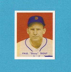 1949 Bowman Reprint #208 Paul Dizzy Trout Card - Detroit Tigers - Picture 1 of 2