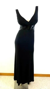 NWOT JOANNA CHEN NEW YORK WOMEN'S BLACK DESIGNER EVENING MAXI DRESS SIZE XS - Picture 1 of 5