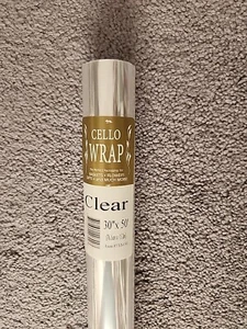 Clear Cello Wrap for Baskets/Flowers/Gifts 30" x 50" -NIP - Picture 1 of 3