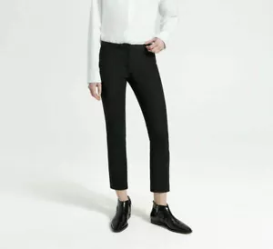 325 $ Neu mit Etikett Theory klassische doppelte Stretch-Skinny-Hose kurz geschnitten schwarz Größe 12 - Bild 1 von 14