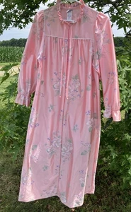 Vintage JC Penney Nylon Full Length Nightgown Lacy Soft Pink Size Small 52” SH - Picture 1 of 11