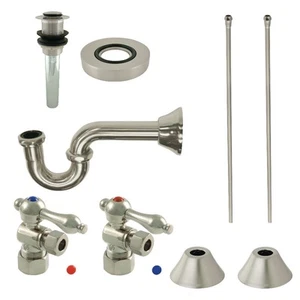 Kingston Brass CC5330VKB30 Traditional Plumbing Sink Trim Kit - Nickel - Picture 1 of 2