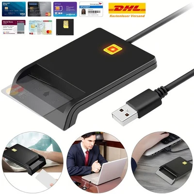 CSL CR USB 2.0 Chipkartenlesegerät NFC Smartcard Schwarz Kartenlesegerät - Bild 1 von 4