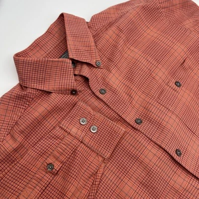 Talbots Men Long Sleeve Button Up Orange Shirt Size Large - Image 1 of 4